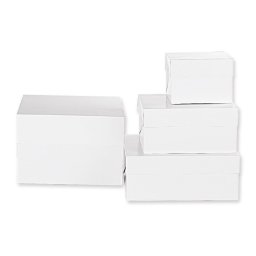 Cutie Patrata Desert Tort, Carton Alb, 30.5 x 30.5 x H 25 cm