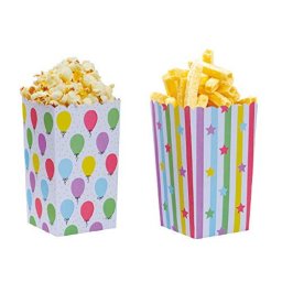 Cutii Party Baloane si Stelute, Carton Impermeabil, 7 x 7 x H 14 cm, 6 Buc