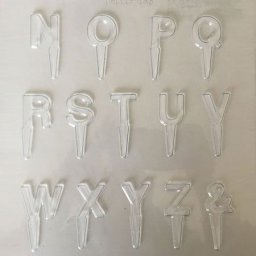 Decor Litere N-Z - Matrita Plastic Ciocolata