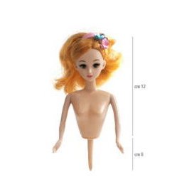 Decor Necomestibil Tort, Papusa Blonda H 18 cm