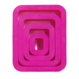 Dreptunghi - Decupatoare Plastic 1.5 - 7.5 x H 2.2 cm, Set 4 Buc