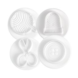 Fashion - Decupatoare Plastic cu Extractor O 3.3 - 4.5 cm, Set 4 Buc