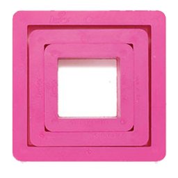 Patrat - Decupatoare Plastic 3.5 - 7 x H 2.2 cm, Set 3 Buc