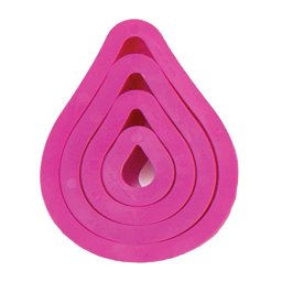 Picatura - Decupatoare Plastic O 1.5 - 8 x H 2.2 cm, Set 4 Buc