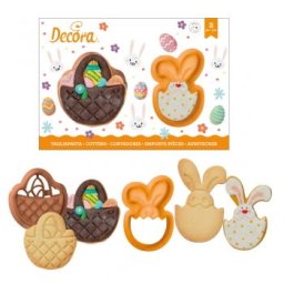 Biscuiti sau Decoruri Paste - Decupatoare Plastic O 6.5 si 7.5 x H 2.2 cm, Set 2 Buc