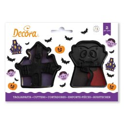 Decupatoare Plastic Halloween - Casa Vampirilor O 8 x H 2.2 cm, 2 Buc