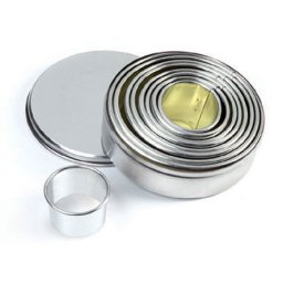 Decupatoare Inox, Rotund - O 2 - 8 x H 3 cm, Cutie 9 Buc