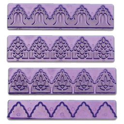 Decupator cu 3 Marcatoare Decor Margini Borduri, 14 x 3.5 cm, Set 4 Buc