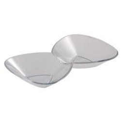 Farfuriute Double 11 x 6.5 x H 2 cm, Plastic Transparent, Set 25 Buc