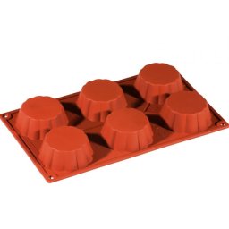 Forma Silicon Brioche Savarina O7.9xh3 cm, 6 cavitati