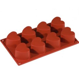 Forma Silicon Inima O6.5xh3.5 cm, 8 cavitati