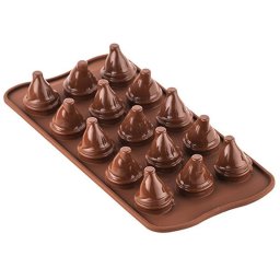 Forma Silicon pentru Praline si Ciocolata Mr Mrs Brown O 2.5 x H 4 cm, 10 ml, 15 cavitati (SCG56)