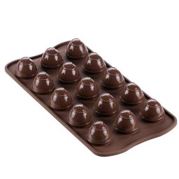 Forma Silicon pentru Praline si Ciocolata Silikomart 3D Spiral O 2.4 x H 3 cm, 9 ml, 15 cavitati (SCG52)