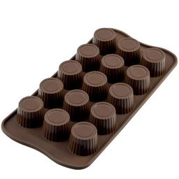 Forma Silicon pentru Bomboane Praline si Ciocolata Silikomart Clasic O 3 x H 1.85 cm, 10 ml, 15 cavitati (SCG07)