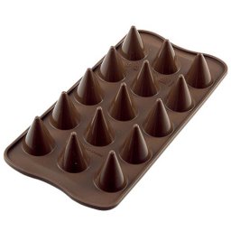 Forma Silicon pentru Praline si Ciocolata Silikomart Con O 2.6 x H 2.8 cm, 7.5 ml, 15 cavitati (SCG20)
