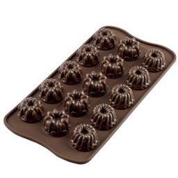 Forma Silicon pentru Praline si Ciocolata Silikomart Fantezie O 2.85 x H 1.5 cm, 6.5 ml, 15 cavitati (SCG19)