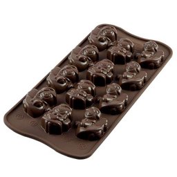 Forma Silicon pentru Praline si Ciocolata Silikomart Ingeri 3.5 x 3 x H 1.6 cm, 9.3 ml, 12 cavitati (SCG27)
