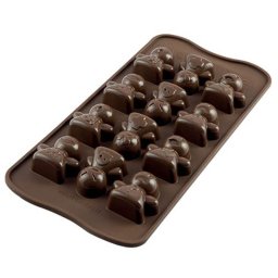 Forma Silicon pentru Bomboane Praline si Ciocolata Silikomart Mood 3.3 x 3.4 x H 1.7 cm, 8 ml, 12 cavitati (SCG15)