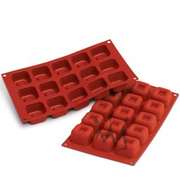 Forma Silicon Savarin Patrat Mediu 4.8 x 4.8 x H 2.9 cm, 15 cavitati (SF081)