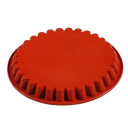 Forma Silicon Tarta Blat margine dantelata O30xH3 cm, caramiziu
