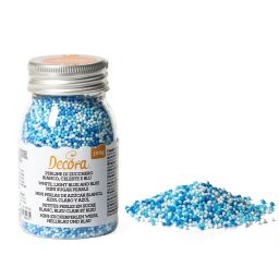 Perle Zahar Colormix O 1.5 mm - Alb, Bleu si Albastru, 100 g