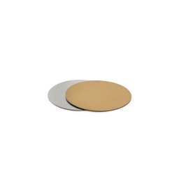 Platou Tort Rotund 2 Fete, Auriu Argintiu, O 28 x H 0.15 cm