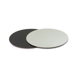 Platou Tort Rotund 2 Fete, Negru Argintiu, O 28 x H 0.3 cm