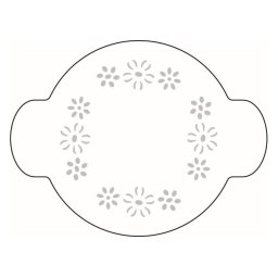 Sablon Plastic Rotund Decor Flori O 10 cm
