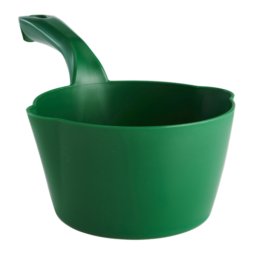 Scafa Rotunda gadata 1 Litru, Material Plastic Verde O 15.5 cm