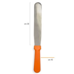 Spatula Nivelare Dreapta din Inox cu Maner Plastic, Lama L 30 x 4.3 cm