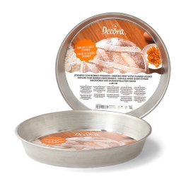 Tava cu Margini Evazate pentru Placinta Prajitura, O 30 x H 4 cm, Tabla Cositorita
