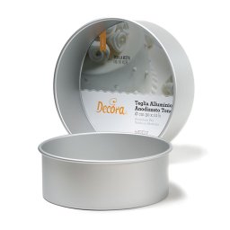 Tava Rotunda Margini Drepte, O 23 x H 10 cm, Aluminiu Anodizat
