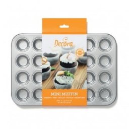 Tava Minimuffins 24 Cavitati Baza O 3 Top O 4.3 x H 3 cm, Otel Antiaderent