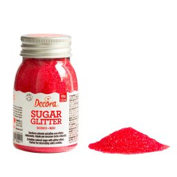 Zahar Glitterat Rosu, 100 g