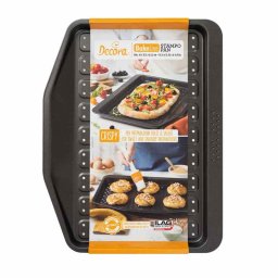Tava Coacere Perforata Crisp Fry 41 x 31.5 x H 2.5 cm, Aluminiu Antiaderent