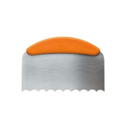 Racleta Nivelare Tort cu Maner din Plastic si Lama Inox Ribbon, 22.5x11 cm