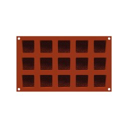 Forma Silicon Patrat Decor Maur 4 x 4 x H 1.6 cm, 15 cavitati, 23 ml (SF379)