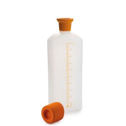 Flacon gadat 1 Litru cu Dop si Capac Perforat Distribuire Siropuri, 10x5.6xH27.5 cm