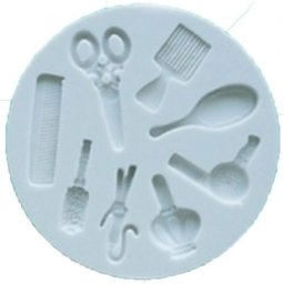 Mulaj Silicon Hairstyle, 2.2 - 3 x 0.5 - 1.9 cm, 8 Decoruri