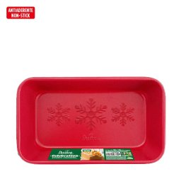 Tava Chec Cozonac Celebration Rosu 24 x 14 x H 6.5 cm, Metal Antiaderent