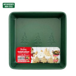 Tava Patrata Calebration Verde 24 x 24 x H 5 cm, Metal Antiaderent
