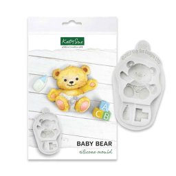 Mulaj Silicon Decoruri Bebe cu Ursulet, 3 Subiecte