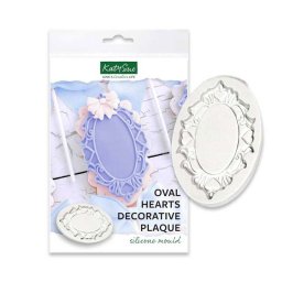 Mulaj Silicon Rama Ovala cu Inimioare, 10.7 x 6.6 cm