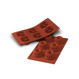 Forma Silicon Gugelhopf, O 7.5 x H 4 cm, 6 cavitati, 100 ml (SF209)