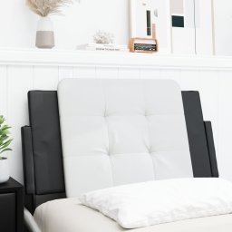 Perna pentru tablie pat, alb si negru, 80 cm, piele artificiala GartenMobel Dekor