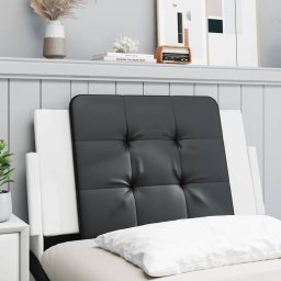 Perna pentru tablie pat, negru si alb, 90 cm, piele artificiala GartenMobel Dekor