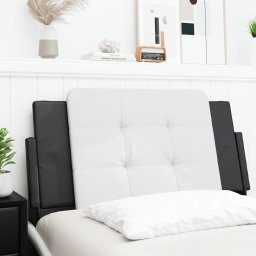Perna pentru tablie pat, alb si negru, 100cm, piele artificiala GartenMobel Dekor