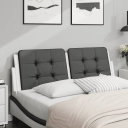 Perna pentru tablie pat, negru si alb, 140cm, piele artificiala GartenMobel Dekor