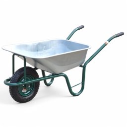 Roaba cu cuva zincata 80 l, roata cu camera, janta metalica, Evotools,