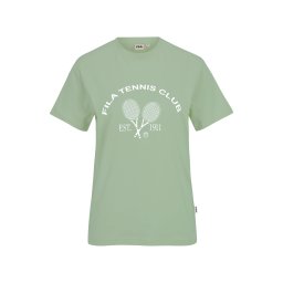 FILA Tricou verde pastel / alb